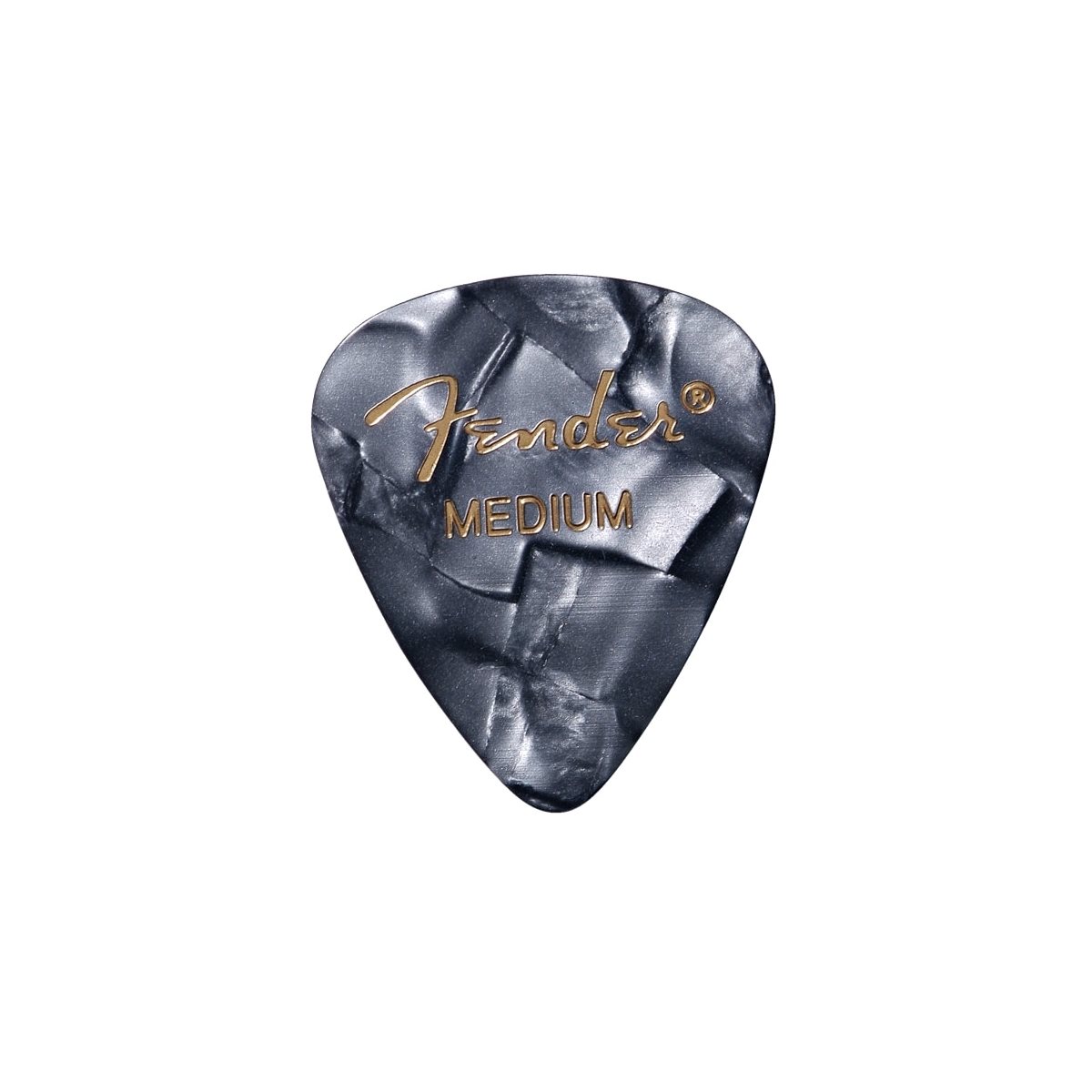 FENDER - MEDIUM CELLULOID PICKS - Black Moto - 12 PICKS PACK